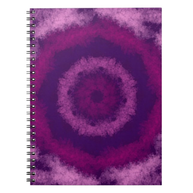 Koncentriska cirklar för rosa och lila anteckningsbok (Framsidan)