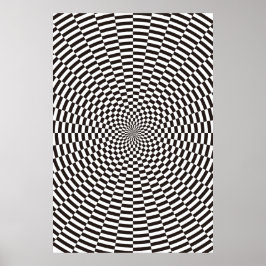 Koncentriska cirklar Skiftade 9 grader Poster