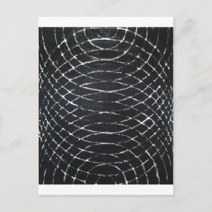 Koncentriska svarta ripplar (svart minimalism) vykort