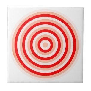 Koncentriskt cirklar keramiskt belägger med tegel kakelplatta