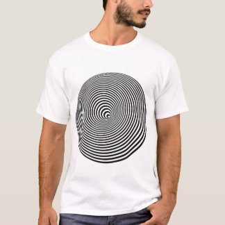 Koncentriskt cirklar skraj optisk illusion t shirt