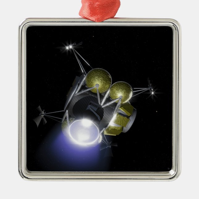 Koncept för en besättningssprängning av julgransprydnad metall (Framsidan)