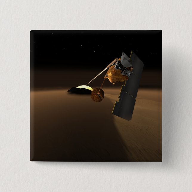 Koncept för marssolcellsutsläpp knapp (Framsida)