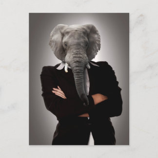 Koncepta en affärskvinnas image. vykort