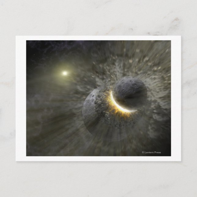 Konceptet Space Collision på Vega Vykort (Framsida)