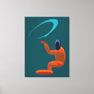 Konceptuell Abstrakt Kosmisk Figur Canvastryck