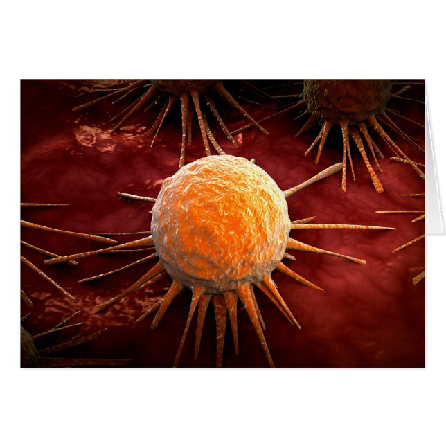 Konceptuell bild av cancervirus 1 hälsningskort (Framsidan Horizontal)