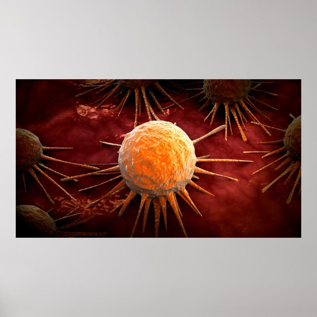 Konceptuell bild av cancervirus 1 poster (Framsidan)