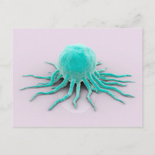 Konceptuell bild av cancervirus 2 vykort