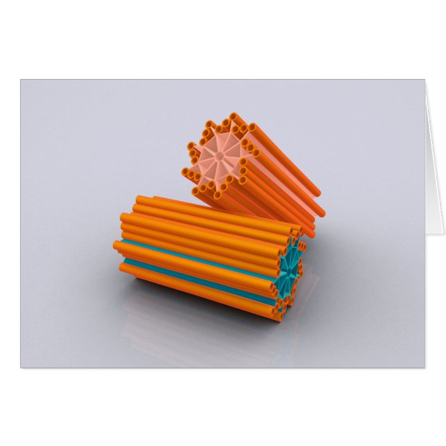 Konceptuell bild av centrioler 2 hälsningskort (Framsidan Horizontal)