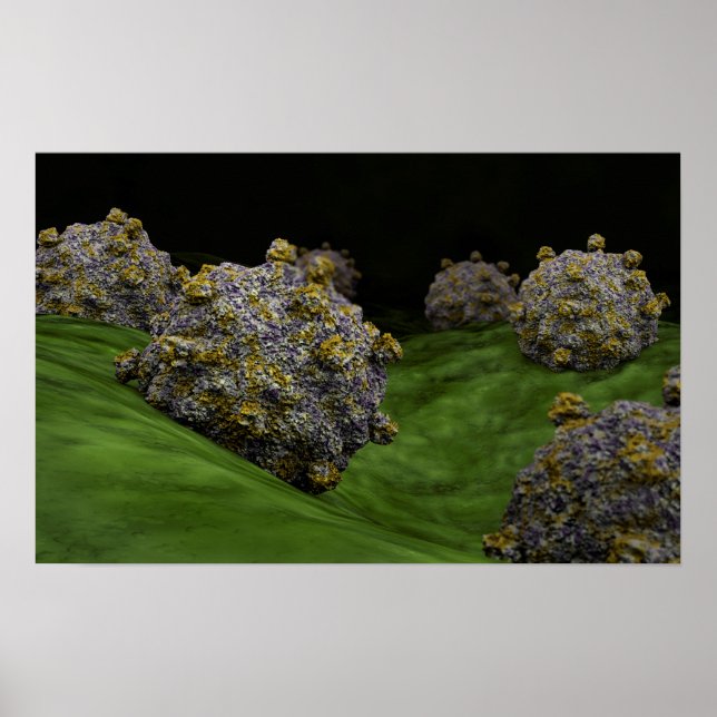 Konceptuell bild av coxsackievirus 1 poster (Framsidan)