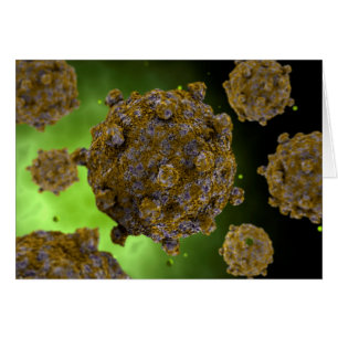 Konceptuell bild av coxsackievirus 2 hälsningskort