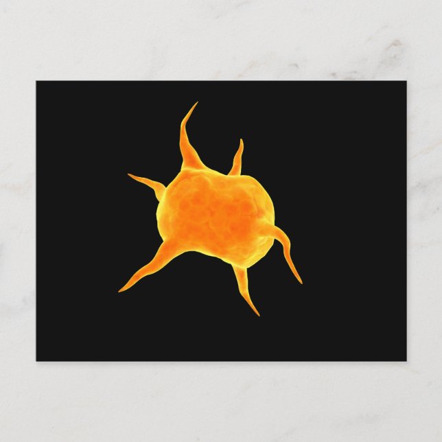 Konceptuell bild av en trombocyt vykort (Framsida)