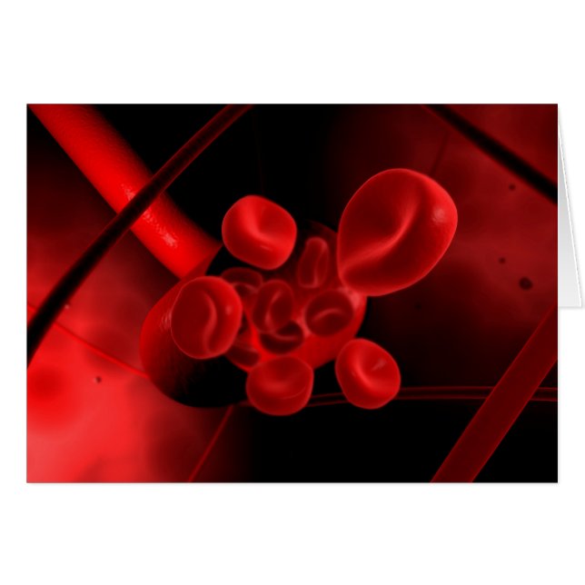 Konceptuell bild av ett blodkärl hälsningskort (Framsidan Horizontal)