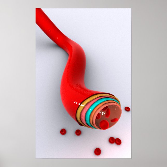 Konceptuell bild av ett blodkärl poster (Framsidan)