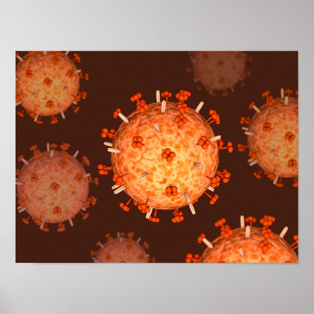 Konceptuell bild av influensa som orsakar influens poster (Framsidan)