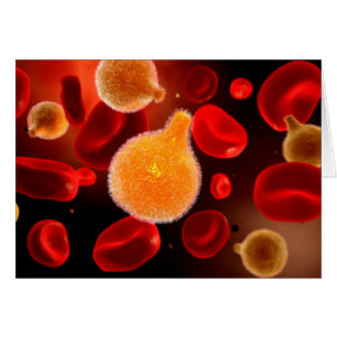 Konceptuell bild av plasmodium som orsakar malaria hälsningskort