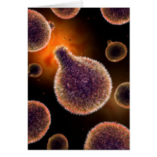 Konceptuell bild av plasmodium som orsakar malaria hälsningskort
