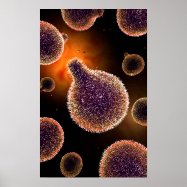 Konceptuell bild av plasmodium som orsakar malaria poster (Framsidan)