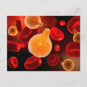 Konceptuell bild av plasmodium som orsakar malaria vykort