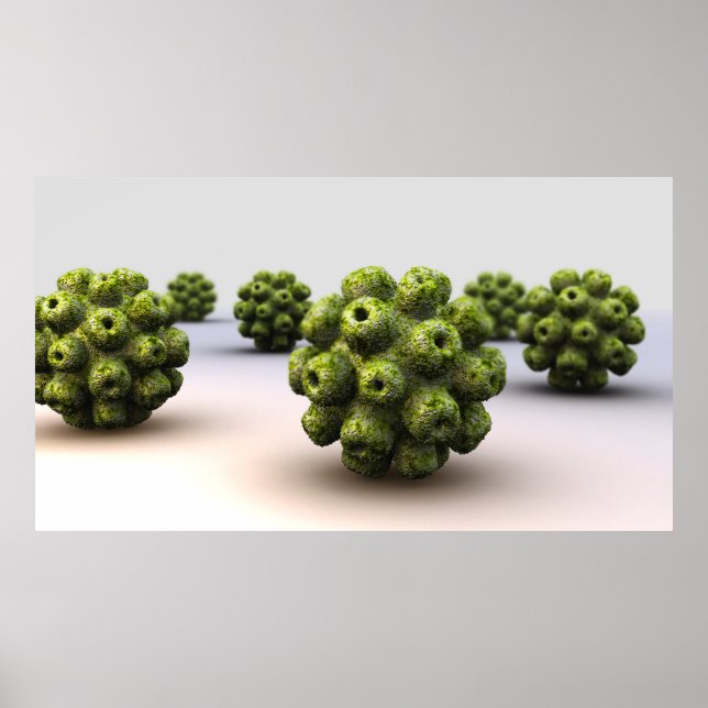 Konceptuell bild av polyomavirus poster (Framsidan)