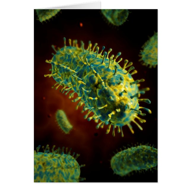 Konceptuell bild av rabiesvirus 1 hälsningskort (Framsidan)