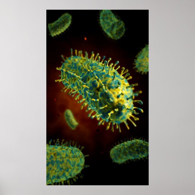 Konceptuell bild av rabiesvirus 1 poster (Framsidan)