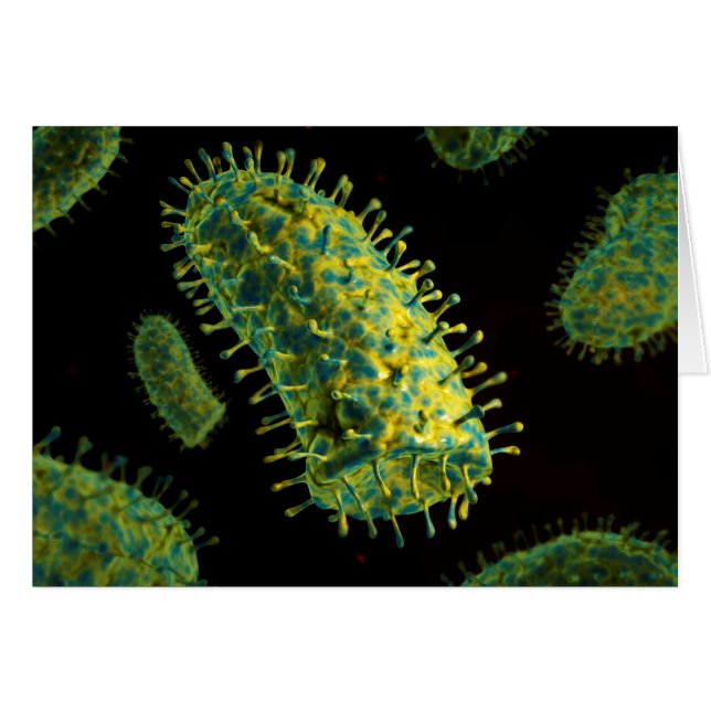 Konceptuell bild av rabiesvirus 2 hälsningskort (Framsidan Horizontal)