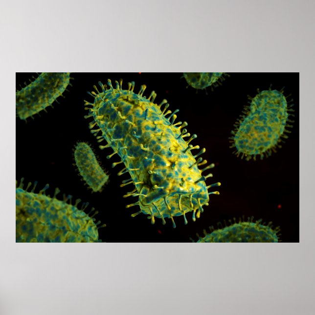 Konceptuell bild av rabiesvirus 2 poster (Framsidan)