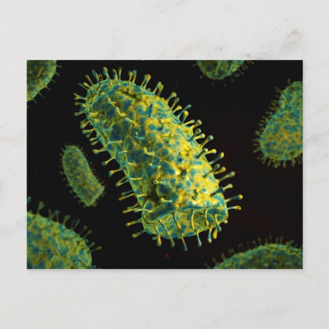 Konceptuell bild av rabiesvirus 2 vykort (Framsida)