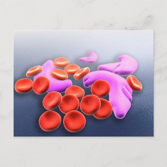 Konceptuell bild av sicklecellanemi vykort (Framsida)