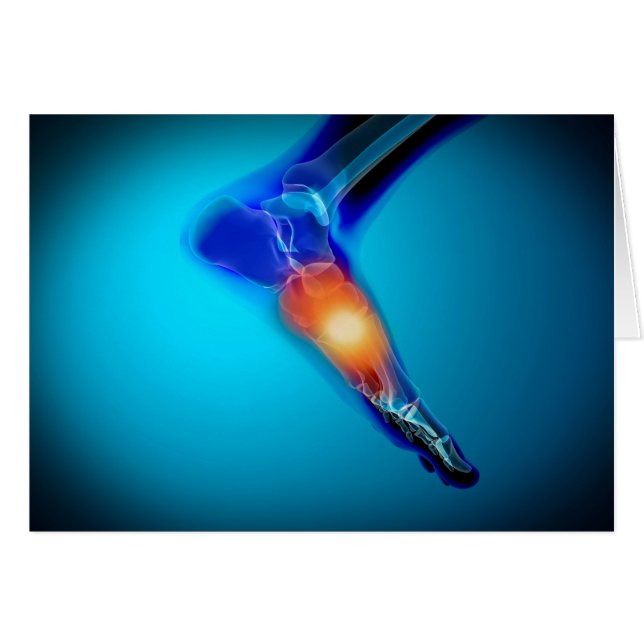 Konceptuell bild av smärtan i humant föda hälsningskort (Framsidan Horizontal)