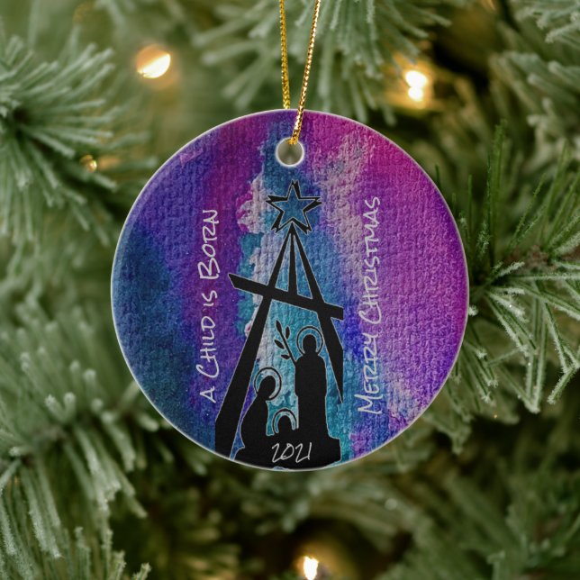 Kondenserad glasbildande keramiska prydnadsföremål julgransprydnad keramik (Träd)