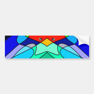 Kondenserad glaskardinal Abstract Design Bildekal