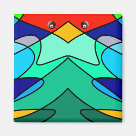 Kondenserad glaskardinal Abstract Design Magnet