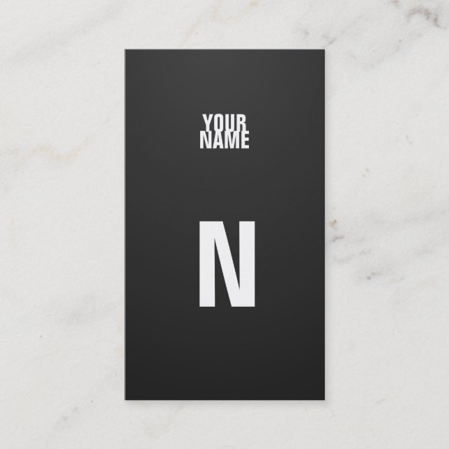 Kondenserat Monogram Visitkort (Framsida)