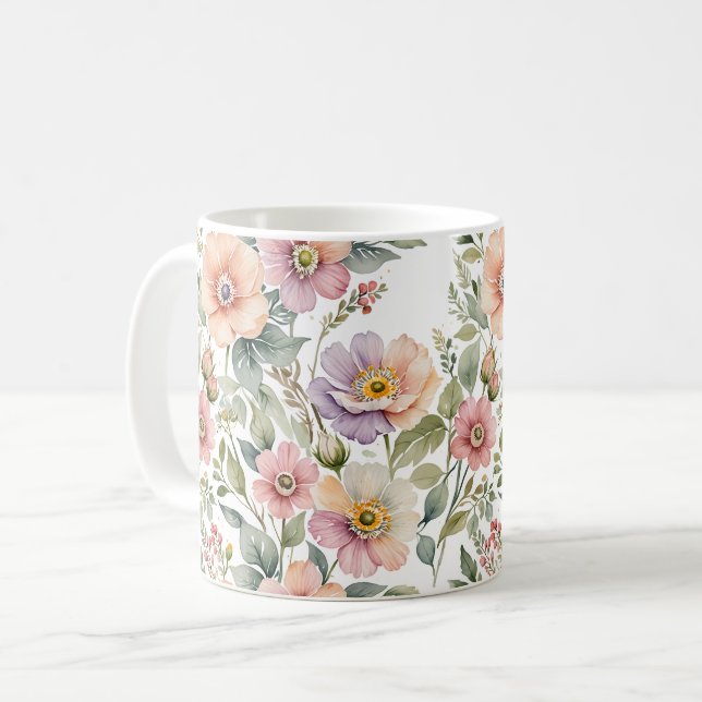 Kondenstigt tonad Garden-Blommigt Kaffemugg (Framsida vänster)