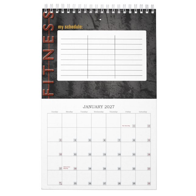 Kondition - liten kalender (Jan 2027)