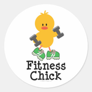 Konditionchickklistermärkear Runt Klistermärke