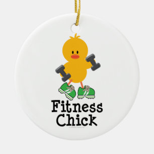 Konditionchickprydnad Julgransprydnad Keramik