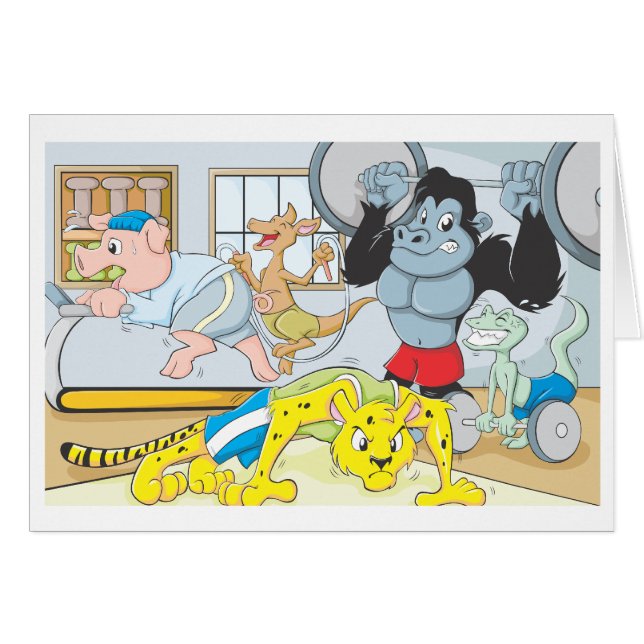 Konditionen centrerar för manar hälsningskort (Framsidan Horizontal)