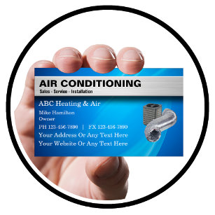 Konditionering av uppvärmning och kylning av Luft  Visitkort