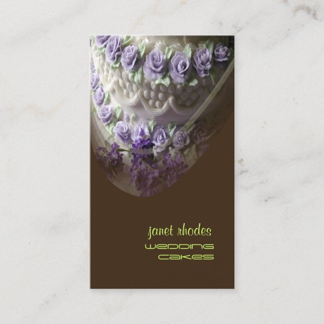 Konditor affärskort, mörk choklad visitkort (Framsida)