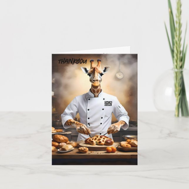 Konditor Chef Giraffe: Uppnå nya höjder. Anteckningskort (Framsida)