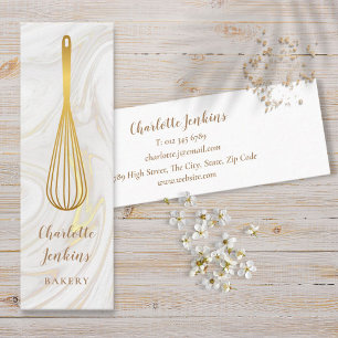 Konditor Marble Swirls Guld Visp Mini Visitkort