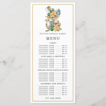 Konditor Vattenfärg Bakredskap Meny