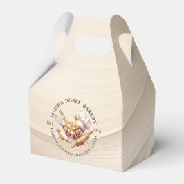 Konditor Vattenfärg Guld Bakning Catering Presentaskar