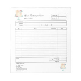 Konditori Cupcake Bageri Beställningsformulär Fakt Anteckningsblock