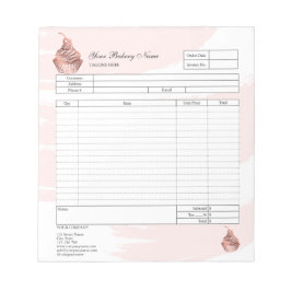 Konditori Cupcake Bageri Orderformulär Faktura Not Anteckningsblock