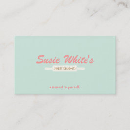 Konditoridoft Rolling Pin Cute Retro Bakers No. 3 Visitkort